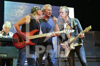 2022-07-02 - Ian Gillan, Roger Glover and Simon McBride of Deep Purple, during The Woosh! Tour, 2th July, at Auditorium Parco della Musica, Rome, Italy - DEEP PURPLE - WOOSH! TOUR - CONCERTS - MUSIC BAND