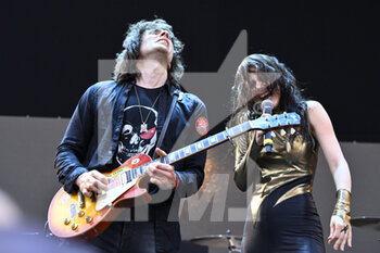 2022-07-02 - Delila Paz and Edgey Pires of The Last Internationale, during the opening concert of Deep Purple, 2th July 2022, Auditorium Parco della Musica, Rome Italy - THE LAST INTERNATIONALE LIVE IN ROME - CONCERTS - MUSIC BAND