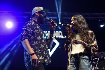2023-08-08 - Marco Priotti and Ketty Passa of Rezophonic during the Live at Parco della Legnara, August 8th 2023, Cerveteri, Italy. - REZOPHONIC - LIVE SUMMER 2023 - CONCERTS - ITALIAN MUSIC BAND