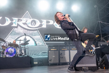 2023-07-06 - Joey Tempest, pseudonym of Rolf Magnus Joakim Larsson of the Swedish band of Europe, during their live performs on July 6, 2023 in Ferrara, Italy. - EUROPE - SUMMER TOUR 2023 - CONCERTS - MUSIC BAND