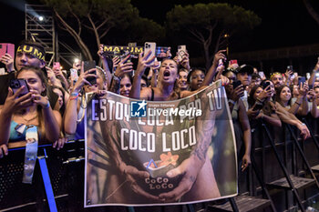 2023-07-12 - Fans during the concert of Maluma on July 12, 2023 at Ippodromo delle Capannelle in Rome, Italyduring the concert of 'Fiesta' Festival on July 12, 2023 on stage of 'Rock in Roma' at Ippodromo delle Capannelle in Rome, Italy - MALUMA AND MANY MORE - CONCERTS - SINGER AND ARTIST