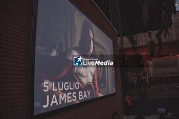 2023-07-05 - James Bay screen poster - JAMES BAY - LIVE AT ROMA SUMMER FEST - CONCERTS - SINGER AND ARTIST