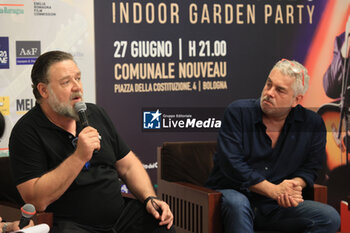 2023-06-26 - New Zealander actor Russell Crowe during the press conference to present his only Italian concert of the “Indoor Garden Party” in which the actor and the organizer 