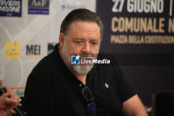 2023-06-26 - New Zealander actor Russell Crowe during the press conference to present his only Italian concert of the “Indoor Garden Party” in which the actor and the organizer 