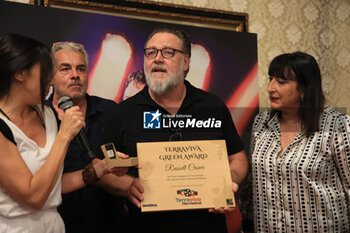 2023-06-26 - New Zealander actor Russell Crowe during the press conference to present his only Italian concert of the “Indoor Garden Party” in which the actor and the organizer 