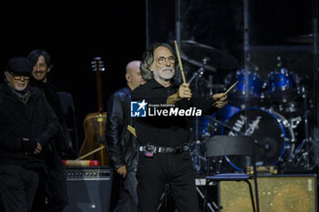 13/09/2024 - Franz Di Cioccio of Premiata Forneria Marconi (PFM) band performing live in concert at Auditorium Parco della Musica - 'PFM canta De Andre Anniversary' Tour - PFM CANTA DE ANDRE' ANNIVERSARY - CONCERTI - BAND ITALIANE