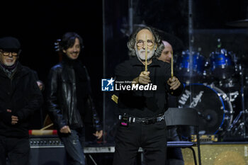 13/09/2024 - Franz Di Cioccio of Premiata Forneria Marconi (PFM) band performing live in concert at Auditorium Parco della Musica - 'PFM canta De Andre Anniversary' Tour - PFM CANTA DE ANDRE' ANNIVERSARY - CONCERTI - BAND ITALIANE