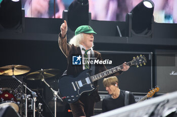 2024-05-25 - Australian heavy metal and rock ’n roll legend band Ac/Dc (guitarist Angus Young and singer Brian Johnson) performing on stage during their “Pwr/up Tour at RCF Arena in Reggio Emilia, Italy, May 25, 2024 - photo Michele Nucci - AC/DC PWR UP TOUR - CONCERTS - MUSIC BAND