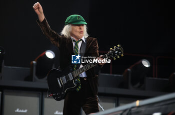 2024-05-25 - Australian heavy metal and rock ’n roll legend band Ac/Dc (guitarist Angus Young and singer Brian Johnson) performing on stage during their “Pwr/up Tour at RCF Arena in Reggio Emilia, Italy, May 25, 2024 - photo Michele Nucci - AC/DC PWR UP TOUR - CONCERTS - MUSIC BAND