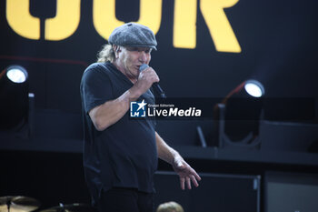 2024-05-25 - Australian heavy metal and rock ’n roll legend band Ac/Dc (guitarist Angus Young and singer Brian Johnson) performing on stage during their “Pwr/up Tour at RCF Arena in Reggio Emilia, Italy, May 25, 2024 - photo Michele Nucci - AC/DC PWR UP TOUR - CONCERTS - MUSIC BAND