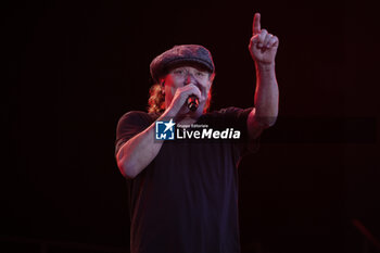 2024-05-25 - Australian heavy metal and rock ’n roll legend band Ac/Dc (guitarist Angus Young and singer Brian Johnson) performing on stage during their “Pwr/up Tour at RCF Arena in Reggio Emilia, Italy, May 25, 2024 - photo Michele Nucci - AC/DC PWR UP TOUR - CONCERTS - MUSIC BAND