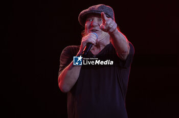 2024-05-25 - Australian heavy metal and rock ’n roll legend band Ac/Dc (guitarist Angus Young and singer Brian Johnson) performing on stage during their “Pwr/up Tour at RCF Arena in Reggio Emilia, Italy, May 25, 2024 - photo Michele Nucci - AC/DC PWR UP TOUR - CONCERTS - MUSIC BAND