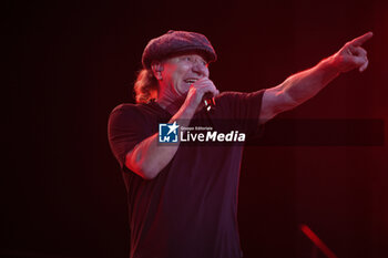 2024-05-25 - Australian heavy metal and rock ’n roll legend band Ac/Dc (guitarist Angus Young and singer Brian Johnson) performing on stage during their “Pwr/up Tour at RCF Arena in Reggio Emilia, Italy, May 25, 2024 - photo Michele Nucci - AC/DC PWR UP TOUR - CONCERTS - MUSIC BAND