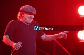 2024-05-25 - Australian heavy metal and rock ’n roll legend band Ac/Dc (guitarist Angus Young and singer Brian Johnson) performing on stage during their “Pwr/up Tour at RCF Arena in Reggio Emilia, Italy, May 25, 2024 - photo Michele Nucci - AC/DC PWR UP TOUR - CONCERTS - MUSIC BAND