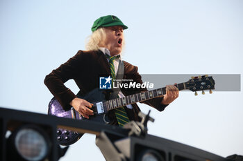 2024-05-25 - Australian heavy metal and rock ’n roll legend band Ac/Dc (guitarist Angus Young and singer Brian Johnson) performing on stage during their “Pwr/up Tour at RCF Arena in Reggio Emilia, Italy, May 25, 2024 - photo Michele Nucci - AC/DC PWR UP TOUR - CONCERTS - MUSIC BAND