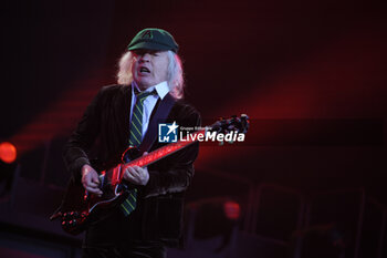 2024-05-25 - Australian heavy metal and rock ’n roll legend band Ac/Dc (guitarist Angus Young and singer Brian Johnson) performing on stage during their “Pwr/up Tour at RCF Arena in Reggio Emilia, Italy, May 25, 2024 - photo Michele Nucci - AC/DC PWR UP TOUR - CONCERTS - MUSIC BAND