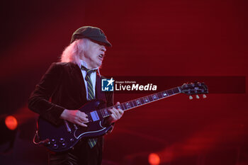 2024-05-25 - Australian heavy metal and rock ’n roll legend band Ac/Dc (guitarist Angus Young and singer Brian Johnson) performing on stage during their “Pwr/up Tour at RCF Arena in Reggio Emilia, Italy, May 25, 2024 - photo Michele Nucci - AC/DC PWR UP TOUR - CONCERTS - MUSIC BAND