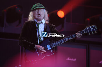 2024-05-25 - Australian heavy metal and rock ’n roll legend band Ac/Dc (guitarist Angus Young and singer Brian Johnson) performing on stage during their “Pwr/up Tour at RCF Arena in Reggio Emilia, Italy, May 25, 2024 - photo Michele Nucci - AC/DC PWR UP TOUR - CONCERTS - MUSIC BAND