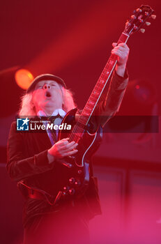 2024-05-25 - Australian heavy metal and rock ’n roll legend band Ac/Dc (guitarist Angus Young and singer Brian Johnson) performing on stage during their “Pwr/up Tour at RCF Arena in Reggio Emilia, Italy, May 25, 2024 - photo Michele Nucci - AC/DC PWR UP TOUR - CONCERTS - MUSIC BAND