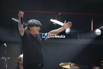 2024-05-25 - Australian heavy metal and rock ’n roll legend band Ac/Dc (guitarist Angus Young and singer Brian Johnson) performing on stage during their “Pwr/up Tour at RCF Arena in Reggio Emilia, Italy, May 25, 2024 - photo Michele Nucci - AC/DC PWR UP TOUR - CONCERTS - MUSIC BAND