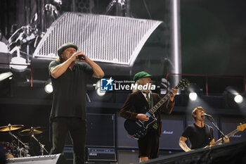 2024-05-25 - Australian heavy metal and rock ’n roll legend band Ac/Dc (guitarist Angus Young and singer Brian Johnson) performing on stage during their “Pwr/up Tour at RCF Arena in Reggio Emilia, Italy, May 25, 2024 - photo Michele Nucci - AC/DC PWR UP TOUR - CONCERTS - MUSIC BAND