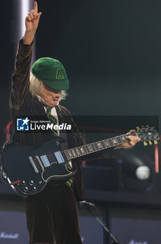 2024-05-25 - Australian heavy metal and rock ’n roll legend band Ac/Dc (guitarist Angus Young and singer Brian Johnson) performing on stage during their “Pwr/up Tour at RCF Arena in Reggio Emilia, Italy, May 25, 2024 - photo Michele Nucci - AC/DC PWR UP TOUR - CONCERTS - MUSIC BAND