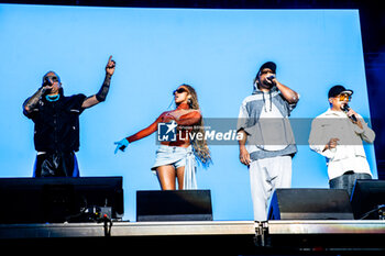 2024-07-16 - Will.i.am (William James Adams), Taboo (Jaime Luis Gomez), apl.de.ap (Allan Pineda Lindo) and J. Rey Soul (Jessica Joy Seria Reynoso) of Black Eyed Peas - BLACK EYED PEAS - CONCERTS - MUSIC BAND