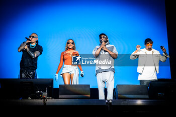 2024-07-16 - Will.i.am (William James Adams), Taboo (Jaime Luis Gomez), apl.de.ap (Allan Pineda Lindo) and J. Rey Soul (Jessica Joy Seria Reynoso) of Black Eyed Peas - BLACK EYED PEAS - CONCERTS - MUSIC BAND