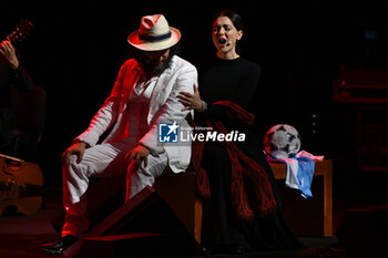 2024-05-18 - Cosimo Damiano Damato and Simona Molinari during the concert El Pelusa y la Negra on 18 May 2024 at the Auditorium Parco della Musica, in Rome, Italy. - MOLINARI E DAMATO ''EL PELUSA Y LA NEGRA'' - CONCERTS - ITALIAN SINGER AND ARTIST