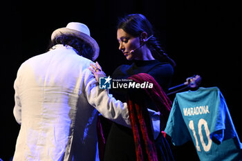 2024-05-18 - Cosimo Damiano Damato and Simona Molinari during the concert El Pelusa y la Negra on 18 May 2024 at the Auditorium Parco della Musica, in Rome, Italy. - MOLINARI E DAMATO ''EL PELUSA Y LA NEGRA'' - CONCERTS - ITALIAN SINGER AND ARTIST