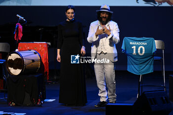 2024-05-18 - Cosimo Damiano Damato and Simona Molinari during the concert El Pelusa y la Negra on 18 May 2024 at the Auditorium Parco della Musica, in Rome, Italy. - MOLINARI E DAMATO ''EL PELUSA Y LA NEGRA'' - CONCERTS - ITALIAN SINGER AND ARTIST