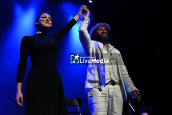 2024-05-18 - Cosimo Damiano Damato and Simona Molinari during the concert El Pelusa y la Negra on 18 May 2024 at the Auditorium Parco della Musica, in Rome, Italy. - MOLINARI E DAMATO ''EL PELUSA Y LA NEGRA'' - CONCERTS - ITALIAN SINGER AND ARTIST