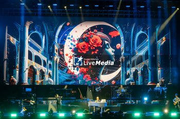 2024-05-19 - Antonello Venditti pseudonym of Antonio Venditti on a stage at Arena di Verona for his first live performs of his new tour “Notte Prima Degli Esami - 1984-2024 40th Anniversary” on May 19, 2024 in Verona, Italy. - ANTONELLO VENDITTI - NOTTE PRIMA DEGLI ESAMI - 1984-2024 40TH ANNIVERSARY - CONCERTS - ITALIAN SINGER AND ARTIST