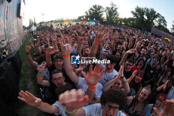 2024-07-04 - Italians rappers Salmo and Noyz Narcos on stage during the Hellrsaisers tour, Sequoie Music Park, Bologna, Italy, July 04, 2024 - SALMO & NOYZ NARCOS - HELLRAISERS LIVE - CONCERTS - ITALIAN SINGER AND ARTIST