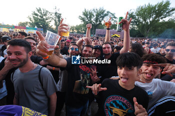 2024-07-04 - Italians rappers Salmo and Noyz Narcos on stage during the Hellrsaisers tour, Sequoie Music Park, Bologna, Italy, July 04, 2024 - SALMO & NOYZ NARCOS - HELLRAISERS LIVE - CONCERTS - ITALIAN SINGER AND ARTIST