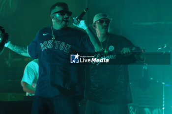 2024-07-04 - Italians rappers Salmo and Noyz Narcos on stage during the Hellrsaisers tour, Sequoie Music Park, Bologna, Italy, July 04, 2024 - SALMO & NOYZ NARCOS - HELLRAISERS LIVE - CONCERTS - ITALIAN SINGER AND ARTIST