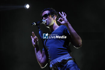 2024-07-19 - Italian-aegyptian singer Mahmood performing on stage during his summer tour at Sequoie Music Park - Bologna, Italy, July 19, 2024 - MAHMOOD 2024 SUMMER TOUR - CONCERTS - ITALIAN SINGER AND ARTIST