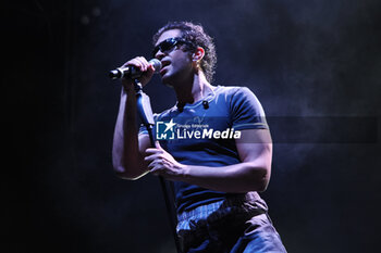 2024-07-19 - Italian-aegyptian singer Mahmood performing on stage during his summer tour at Sequoie Music Park - Bologna, Italy, July 19, 2024 - MAHMOOD 2024 SUMMER TOUR - CONCERTS - ITALIAN SINGER AND ARTIST