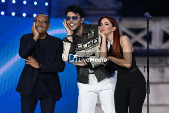 2024-06-11 - Carlo Conti, Stash of The Kolors and Andrea Delogu during theTIM Summer Hits at Piazza del Popolo on June 11, 2024 in Rome, Italy. - TIM SUMMER FESTIVAL - CONCERTS - FESTIVAL