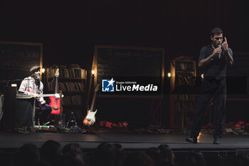 2024-03-13 - Edoardo Leo and Jonis Bascir performing the show Ti Racconto Una Storia, 12 April 2024, Teatro Brancaccio, Rome, Italy. - EDOARDO LEO  - TI RACCONTO UNA STORIA - THEATRE - SHOWS