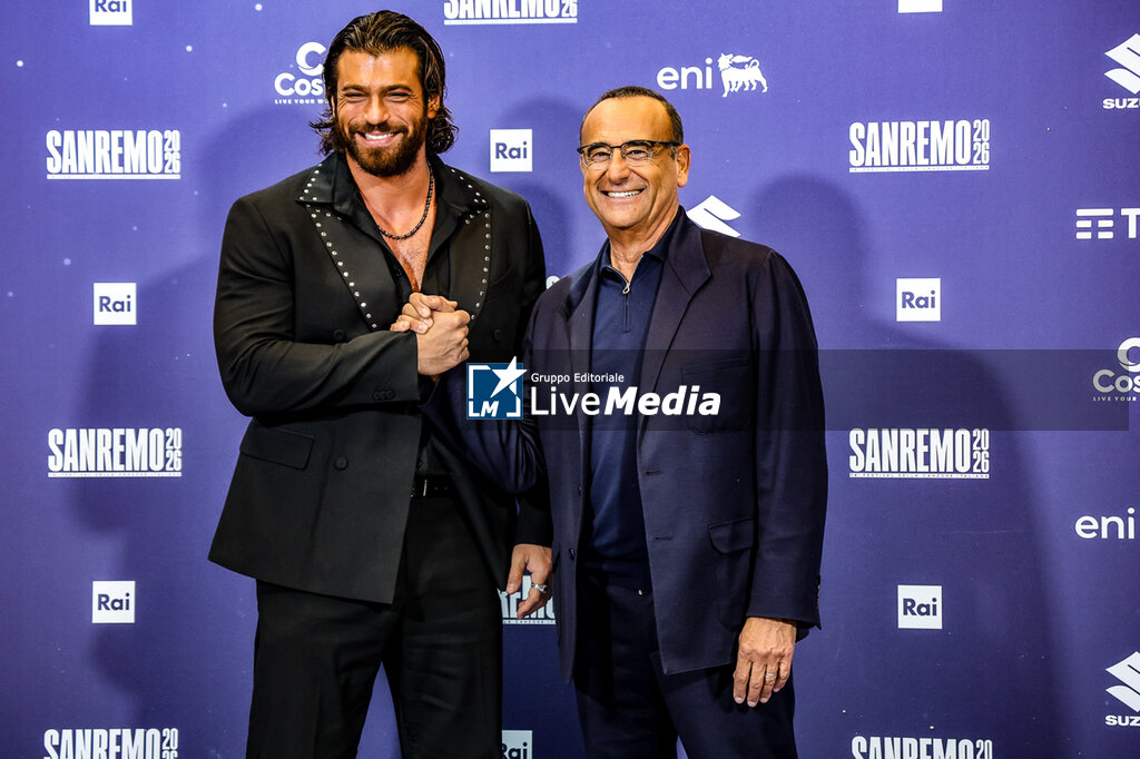 CAN YAMAN E CARLO CONTI CONFERENZA STAMPA SANREMO 2026 DEL 24/02/2026 - PRESS CONFERENCES - SINGERS AND ARTISTS