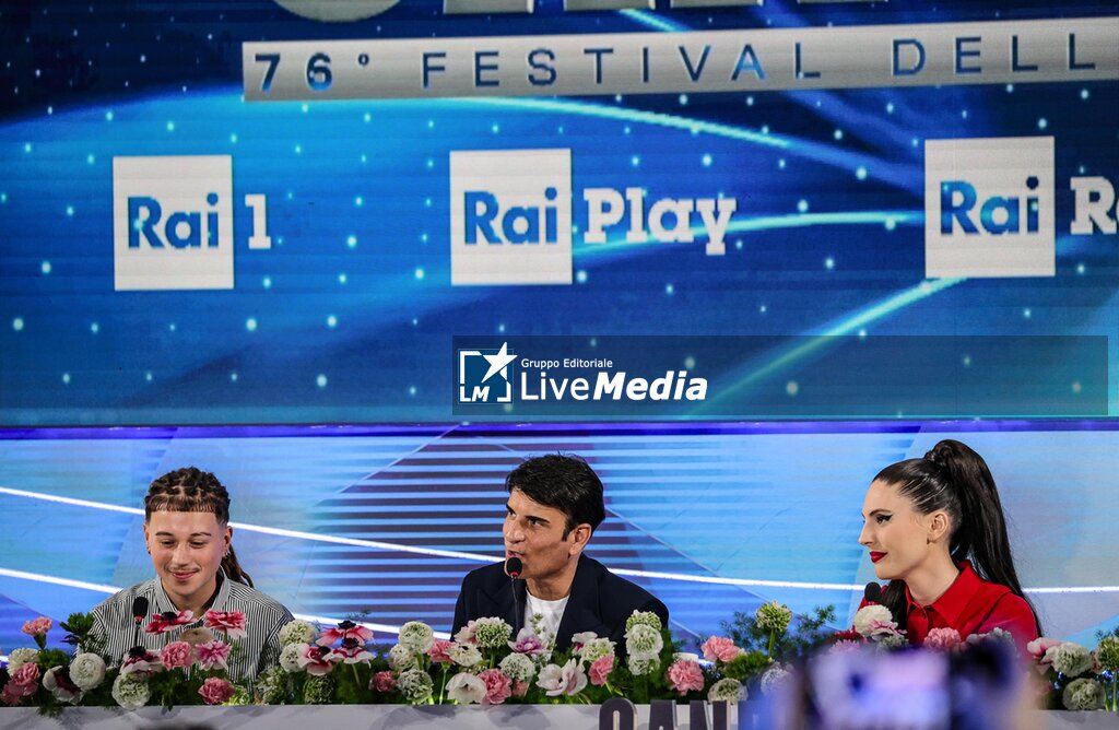 PHOTO PODIO SANREMO 2026  - PRESS CONFERENCES - SINGERS AND ARTISTS