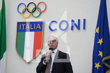 2021-10-06 - Giovanni Malagò, President of CONI - ROME: CELEBRATION OF THE OLYMPIC ATHLETES OF THE FIAMME ORO AT THE CONI HALL OF HONOR - NEWS - CHRONICLE