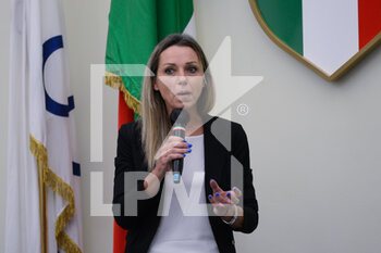 2021-10-06 - Valentina Vezzali, former athlete and undersecretary of sport - ROME: CELEBRATION OF THE OLYMPIC ATHLETES OF THE FIAMME ORO AT THE CONI HALL OF HONOR - NEWS - CHRONICLE