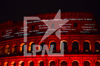 Monuments and buildings of the institutions illuminated in red on the occasion of the international day against violence against women - NEWS - EVENTS
