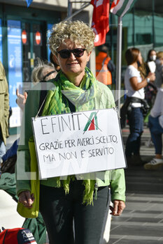 2021-10-14 - Images of the demonstration of Alitalia employees at Fiumicino Airport, protesting the closure of the Company, Fiumicino, Italy October 14, 2021 - DEMONSTRATION OF ALITALIA EMPLOYEES - NEWS - WORK