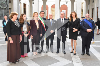2022-05-19 - From the left: Messa, Mapelli, Metsola, Giordani, Grassi, Zaia, Stefani, Bui - INAUGURATION OF THE 800TH ACADEMIC YEAR OF THE UNIVERSITY OF PADUA - NEWS - CHRONICLE