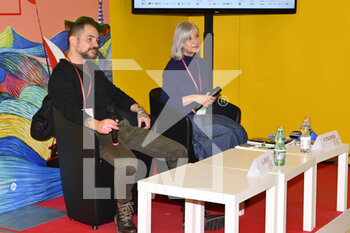 2022-12-09 - André Ducci and Fabiola Palmeri during the Più Libri Più Liberi event, December 9 at the La Nuvola Congress Center, Rome, Italy. - PIù LIBRI PIù LIBERI - DAY 3 - NEWS - CULTURE