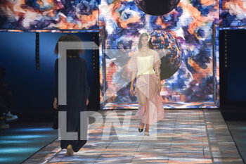 2022-02-04 - A model walks the runway at the AnnaGiulia Firenze fashion show during Altroma 2022 at Cinecitta Studios on Febraury 04,2022
Rome, Italy - ALTAROMA 2022 - NEWS - FASHION