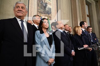 2022-10-21 - ROME, ITALY - OCTOBER 21: Antonio Tajani and Licia Ronzulli leaves the meeting with Italian President Sergio Mattarella during the first day of consultations at Quirinale Palace, on October 21, 2022 in Rome, Italy.
(Photo by Fabrizio Corradetti / LiveMedia) - ITALY QUIRINALE CONSULTATIONS FOR THE FORMATION OF A NEW GOVERNMENT DAY 2 - NEWS - POLITICS
